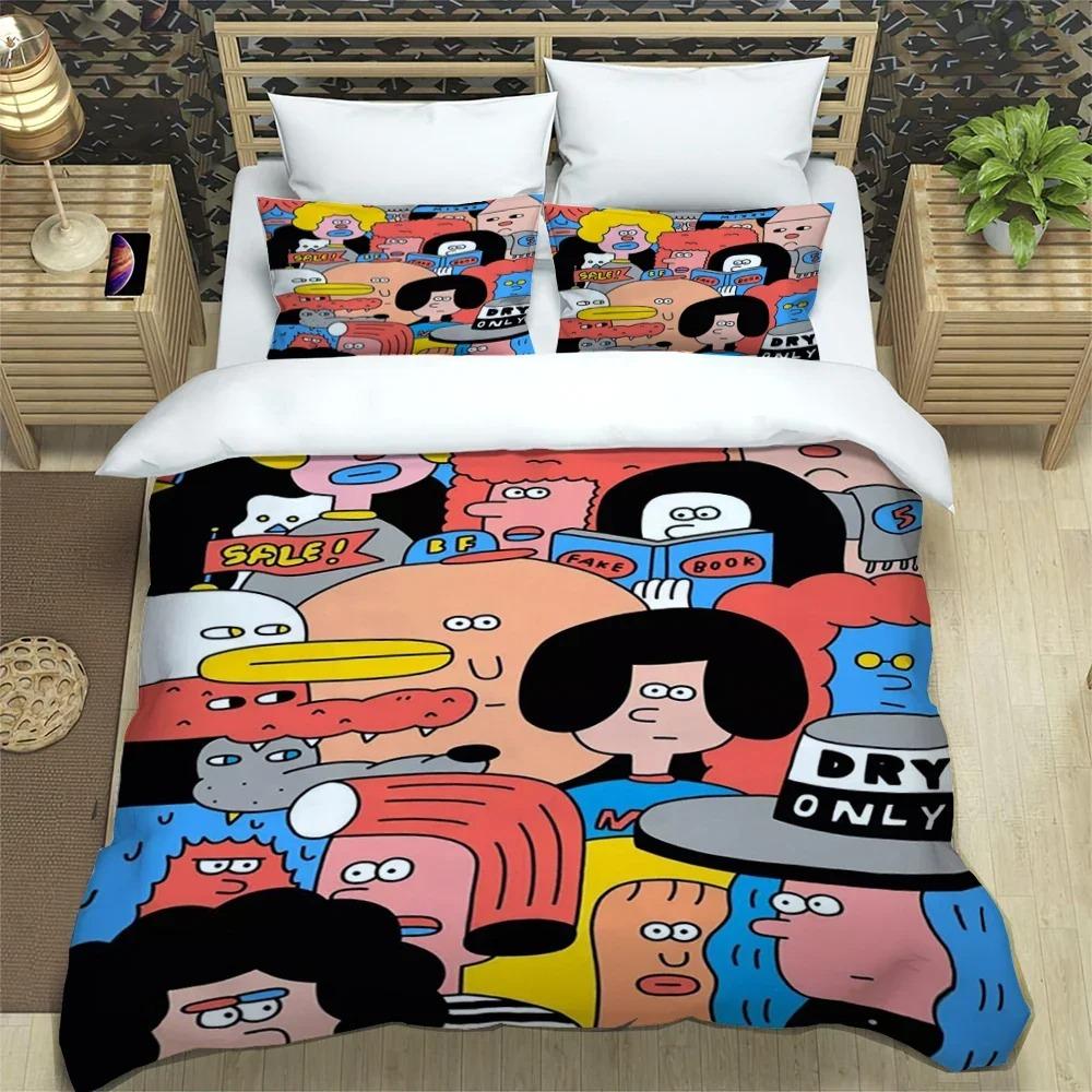 American carton ilustration Print Polyester Beding SetsChildren or Adult Peoples for Beds Comfortable Quilt Cover