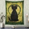 Funny Black Cat Decorative Tapestry Office Living Room Decor Home Wall Tapestry