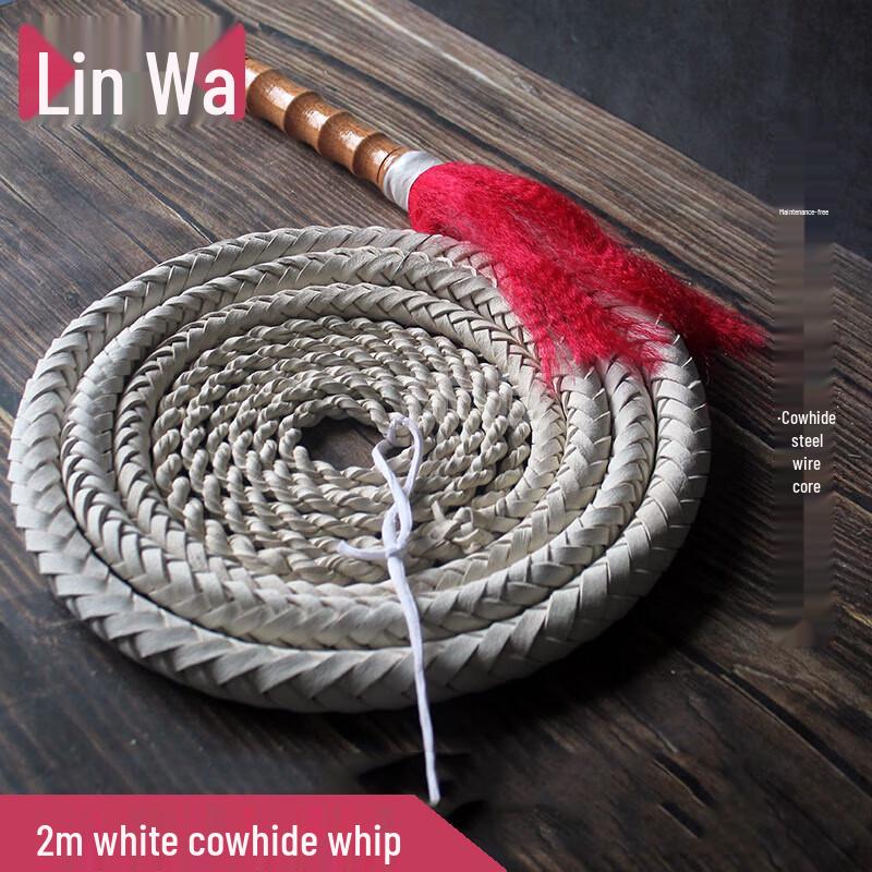 Lin Wa Cowhide Fitness Training Whip