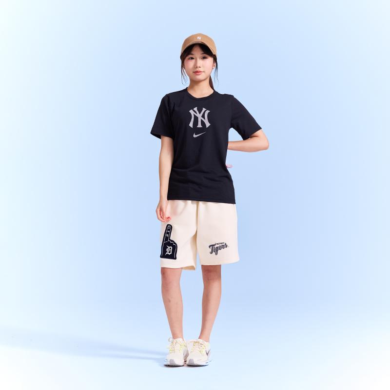 Nike MLB T-Shirt New York Yankees Casual Versatile Sports Fashion Simple Stylish Printed Round Neck Short Sleeve Men Tops Black 3Z3B7NMGT-NYY