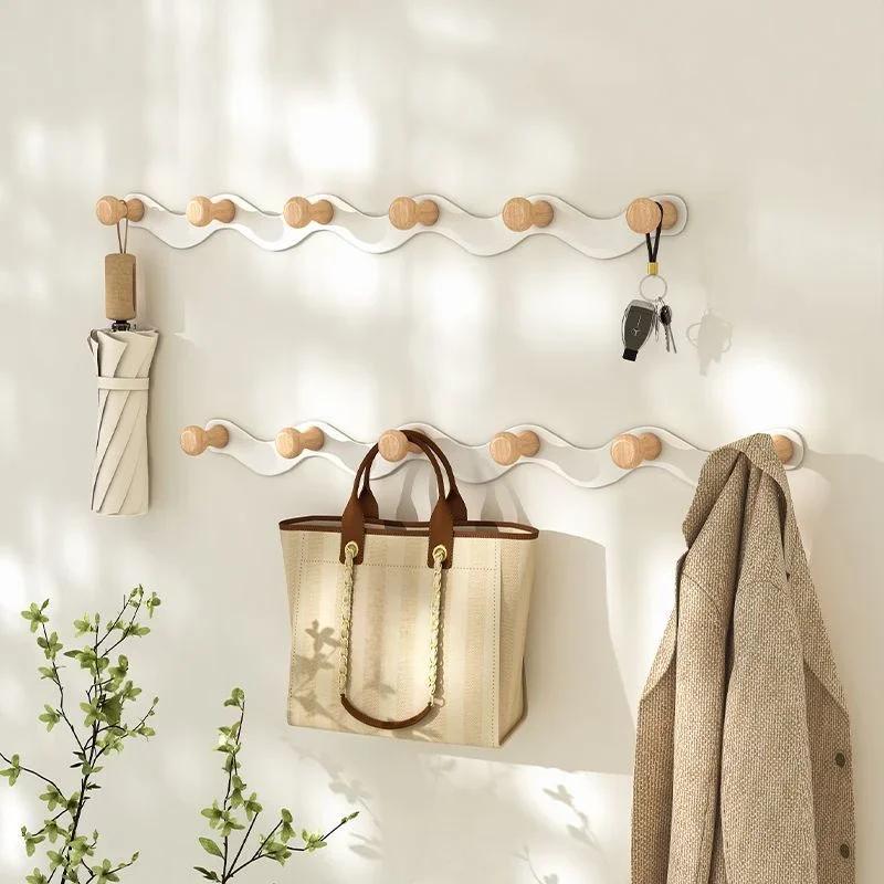 Nordischer hängender Kleiderhaken Einfaches Lagerregal Eingangsbereich Wand Garderobenhaken Schrank Schlafzimmer Schrank Küchenhalter Organizer