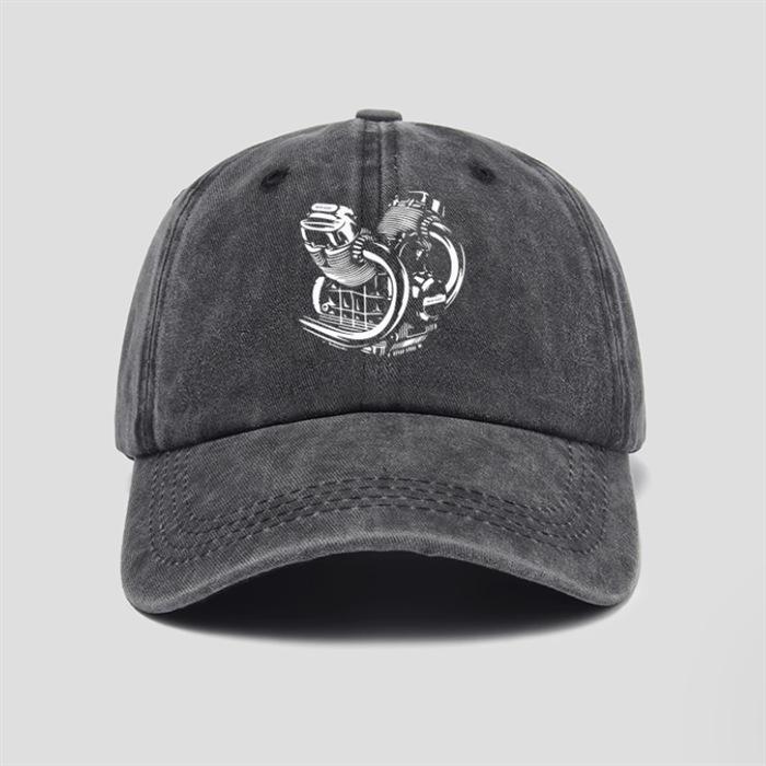 Washed cotton printed Guz motorcycle hat baseball cap men's and women's cap sun hat outdoor sun protection cap