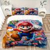 3pcs Super Mario Mushroom Cloud Adventure Bedding Set, Including 1 Quilt Cover and 2 Pillow Shams, Without Filling, Soft and Comfortable Home Bedroom