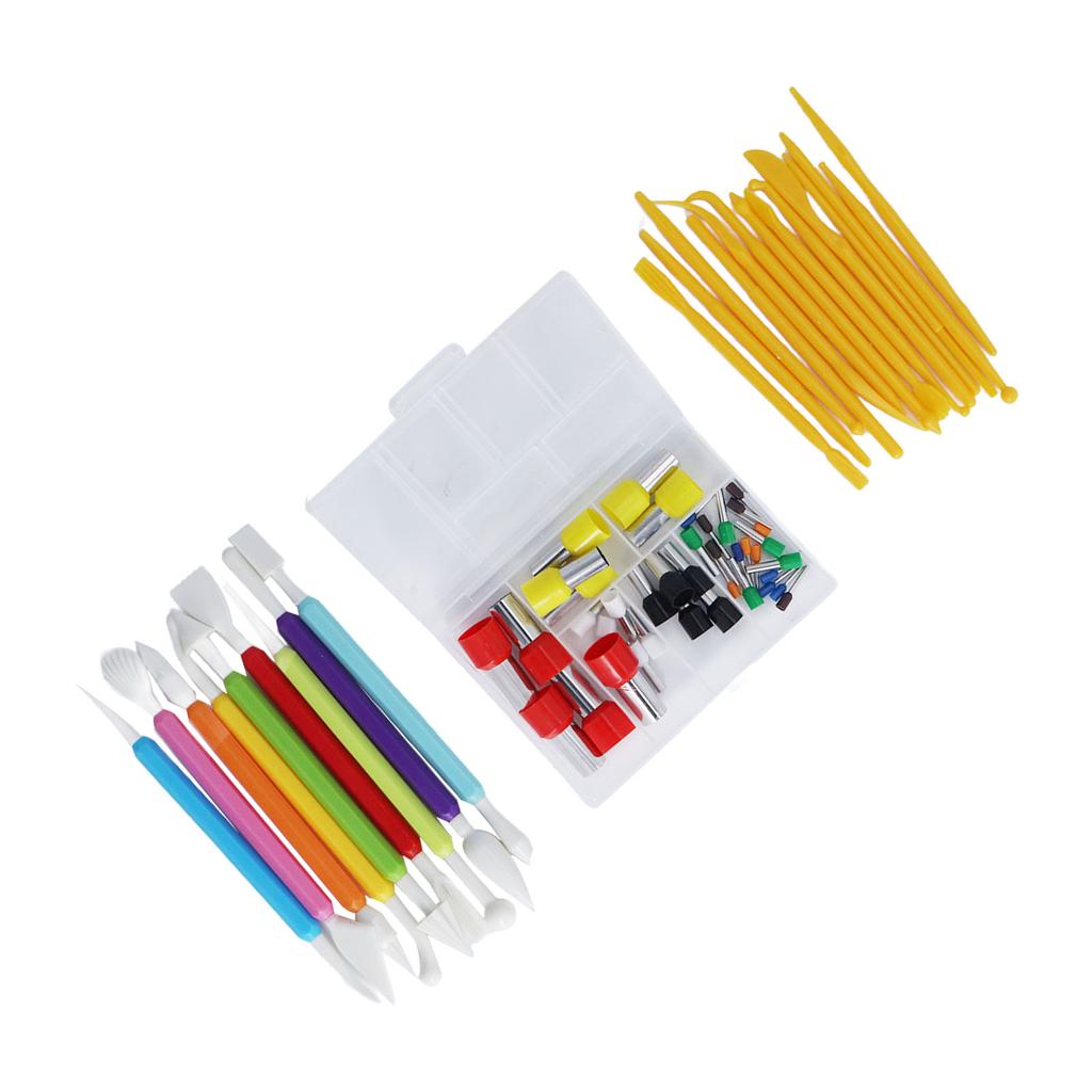 Polymer Clay Cutters Set 63 Pcs Circular Cutter Carving Knife Engraving Pen Polymer Clay Tools for