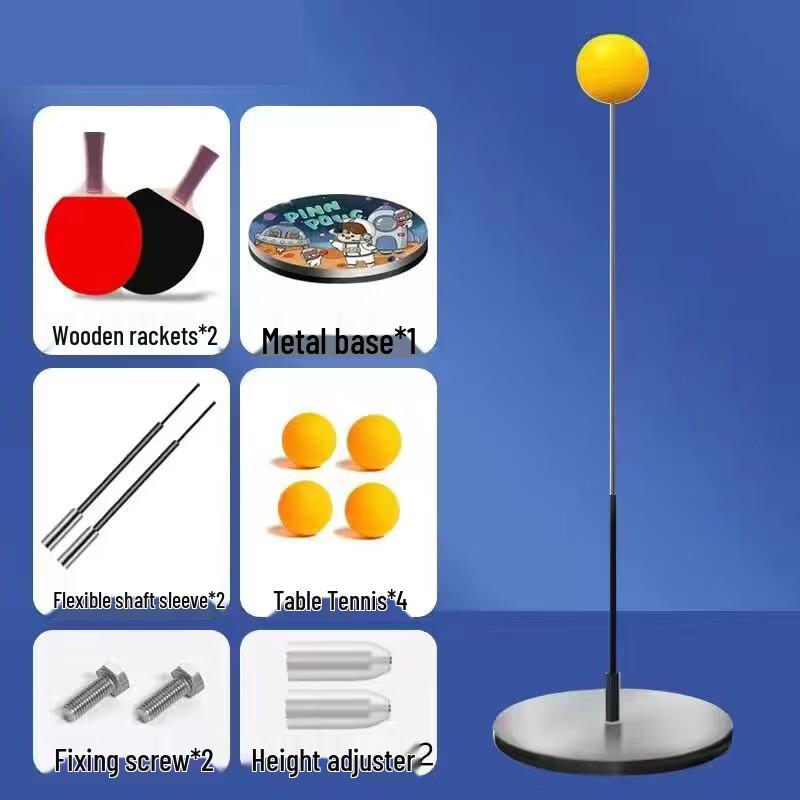 WEZHO Deluxe Weighted Ping Pong Trainer Set