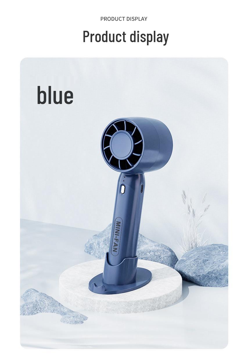 Mini USB Portable Handheld Turbo Fan with Brushless Motor 16.5x7.8x4.9 cm синий