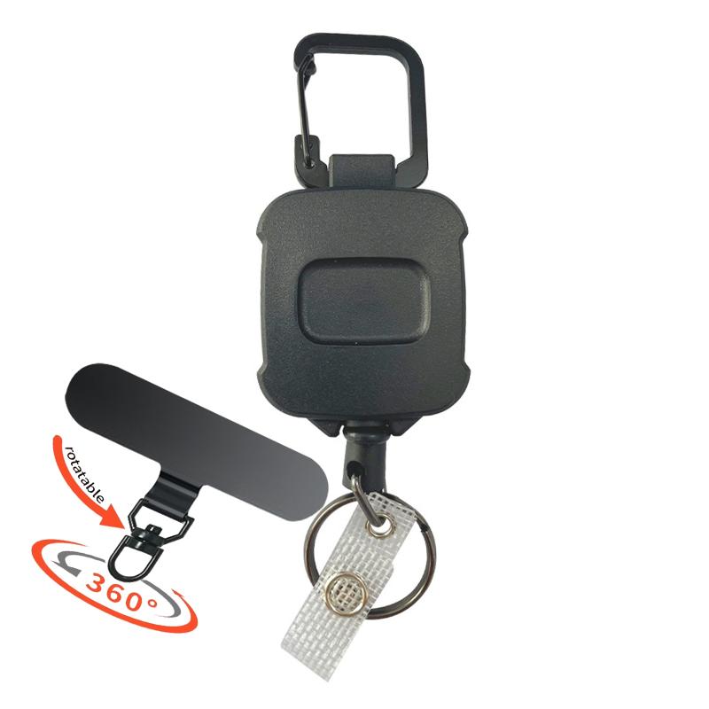 1 Set Smartphone Safety Lanyard Strap Retractable Phone Holder With Carabiner Anti-Drop Harness For Hiking Cycling Climbing