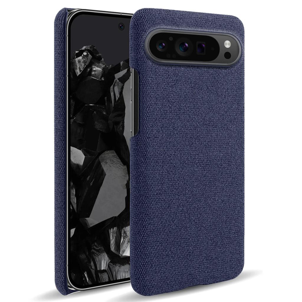 For Google Pixel 9 Pro XL Case Solid Color PC+Cloth Drop Protection Back Phone Cover