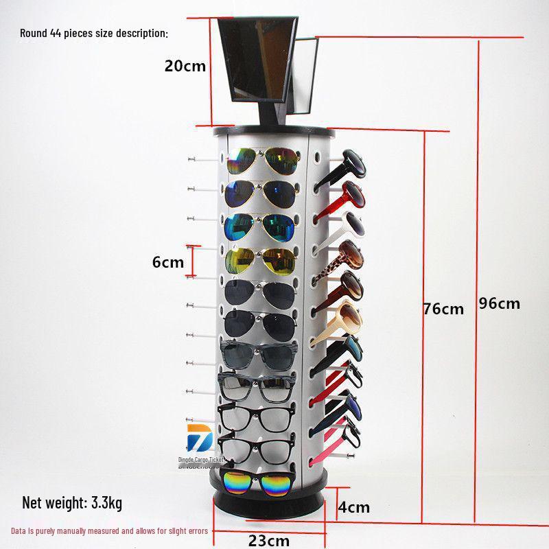 Rotatable Eyeglass Display Stand – Round Tabletop for Sunglasses and Frames