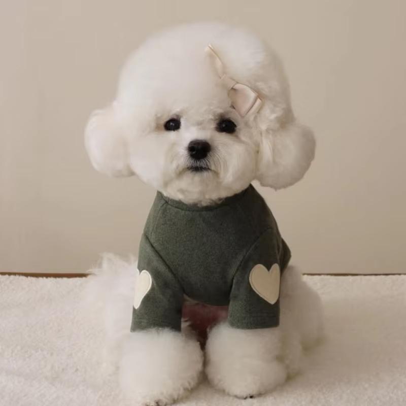 Autumn and Winter Puppy Clothes Warm Dog Vest French Love Chihuahua Outfits Yorkies Poodle Jacket Pug Teddy Coat Pet Hoodie
