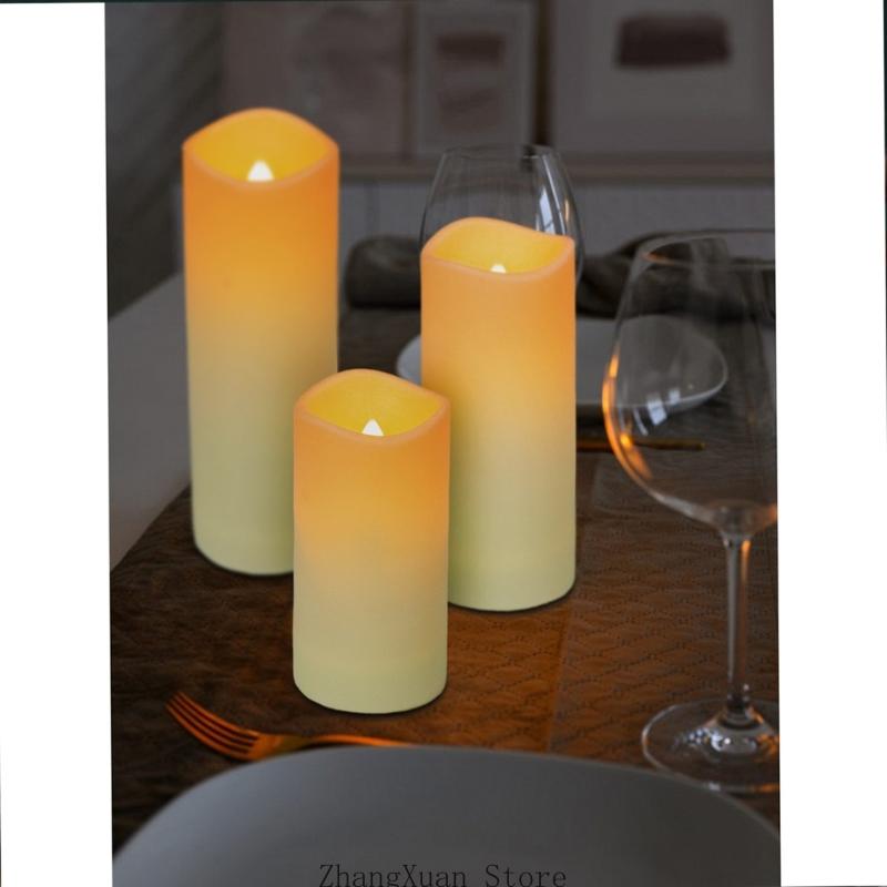 8Pcs Flameless LED Waterproof Lights Plastic Pillar LED Portable Light Enduring