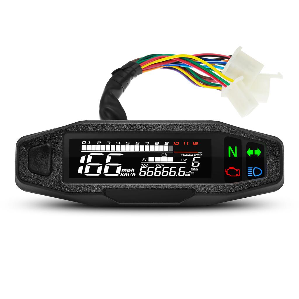 Moto Dashboard Digital Motorrad Tachometer Für Russische KR200 Speed Gauge Tacho Meter Motorrad Zubehör 8-16V