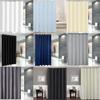 Color Solid Waterproof Polyester Shower Curtain Hooks Set For Decor Bathroom