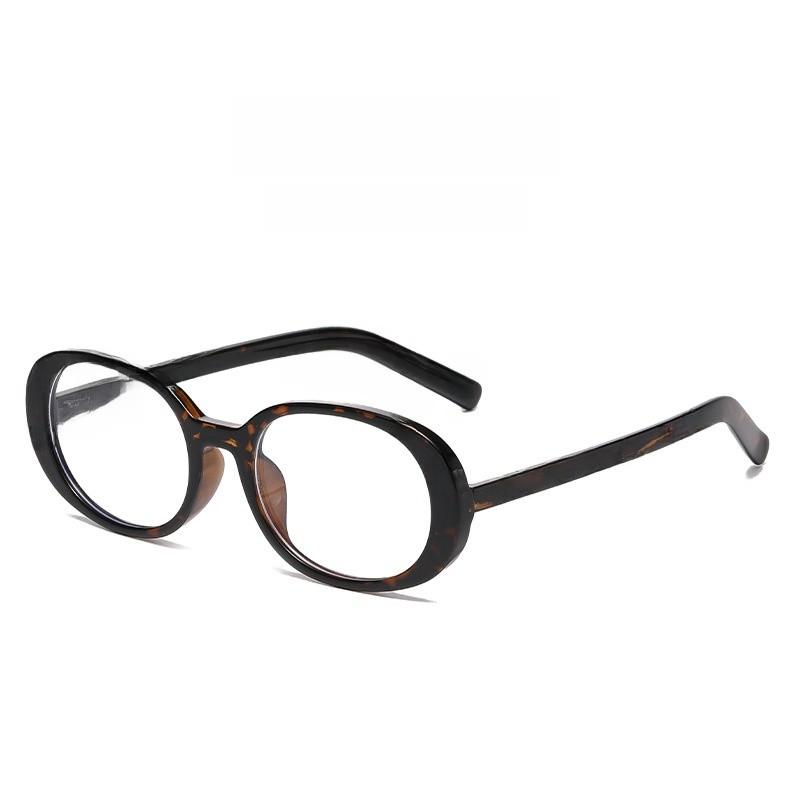 Tr90 Oval Eyeglasses Frame With Blue Light Blocking For Casual Daily Wear