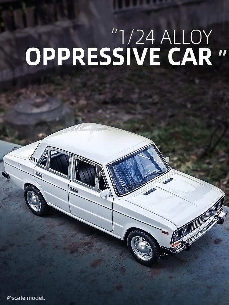 1/24 Russischer LADA 2106 Legierungsmodellauto Spielzeug Diecasts Metallguss Pull Back Musik Licht Auto Spielzeug für Kinder Fahrzeug