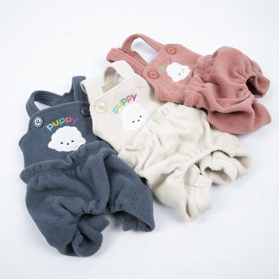 Pet Dog Clothes Cute Bear Overalls Thickened Autumn and Winter Four-legged Clothes Puppy Teddy Costume Dog Costumes