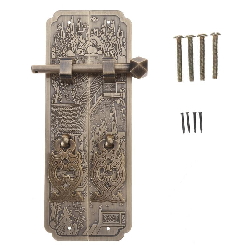 Китайская ручка-кольцо для шкафа, ручка-кнопка для ящика, ретро-железо, для шкафов, комодов, откидная ручка, ручка-кнопка для шкафа, деталь мебели large бронзовый