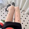 Nylon Pantyhose With Heart Print Enhancing Any Japanese Streetwear Ensemble Delicate Photo Props Stockings