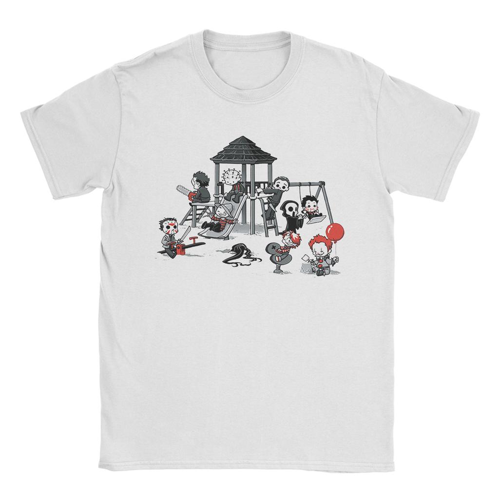 Casual Vintage Saw Movie  T-Shirt Men's Crewneck Short Sleeve Clothes Halloween  Cotton Summer Top Tee