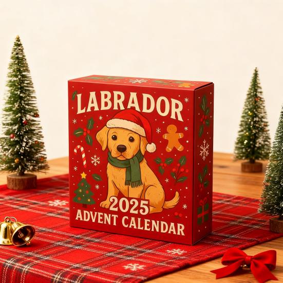 2025 Dog Advent Calendar 24 Days Cute Dog Ornaments Labrador German Shepherd Christmas Countdown Calendar Collectible Holiday Gift for Dog Lovers