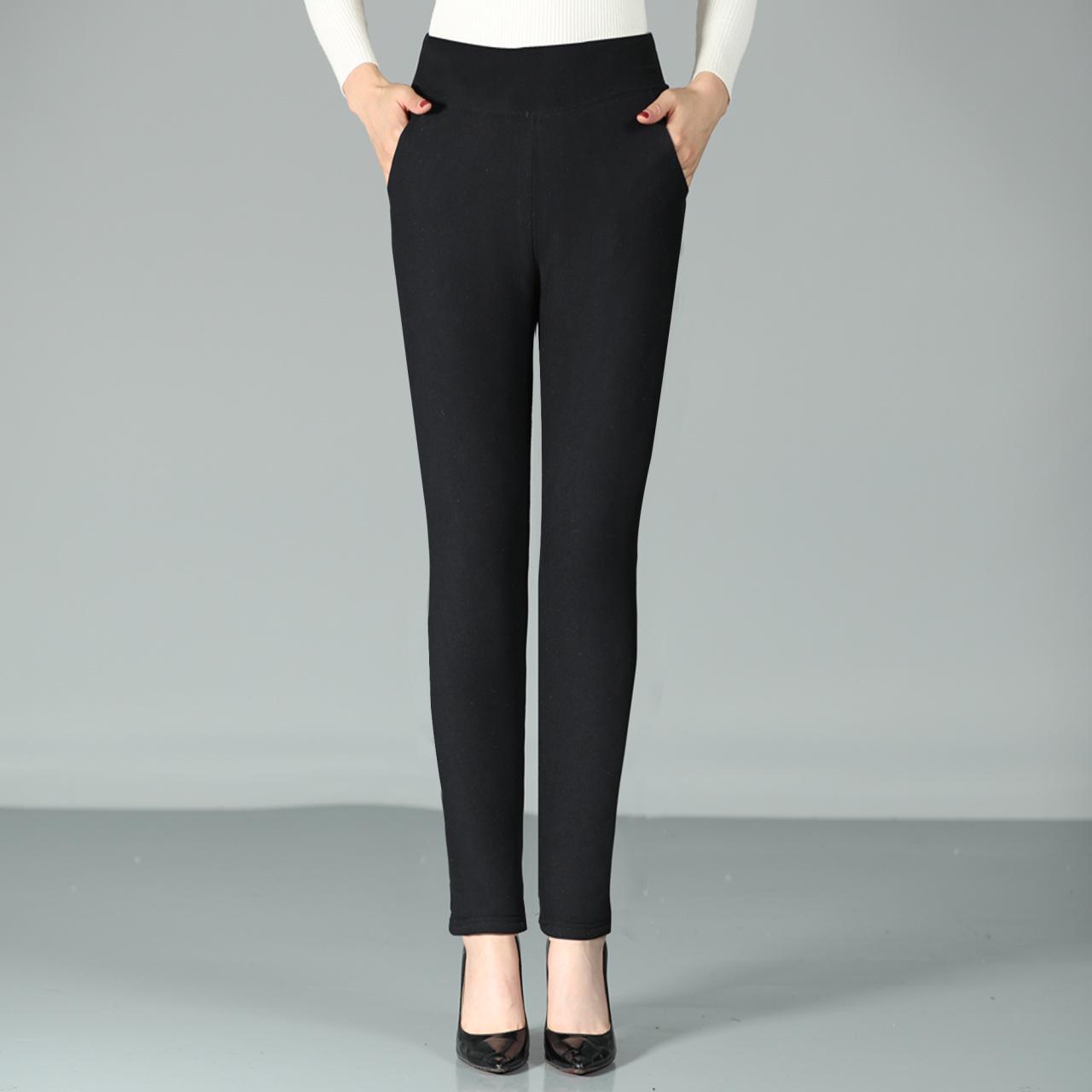 

High-Waisted Winter Cotton Pants for Women: Warm, Slimming, and Cold-Resistant for Autumn and Winter. 4XL (135-150 lbs)