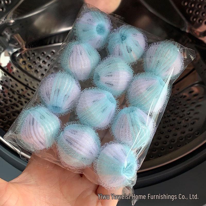 12-Pack 35mm Large Nylon Anti-Tangle & Anti-Knot Washing Balls for Stain Removal