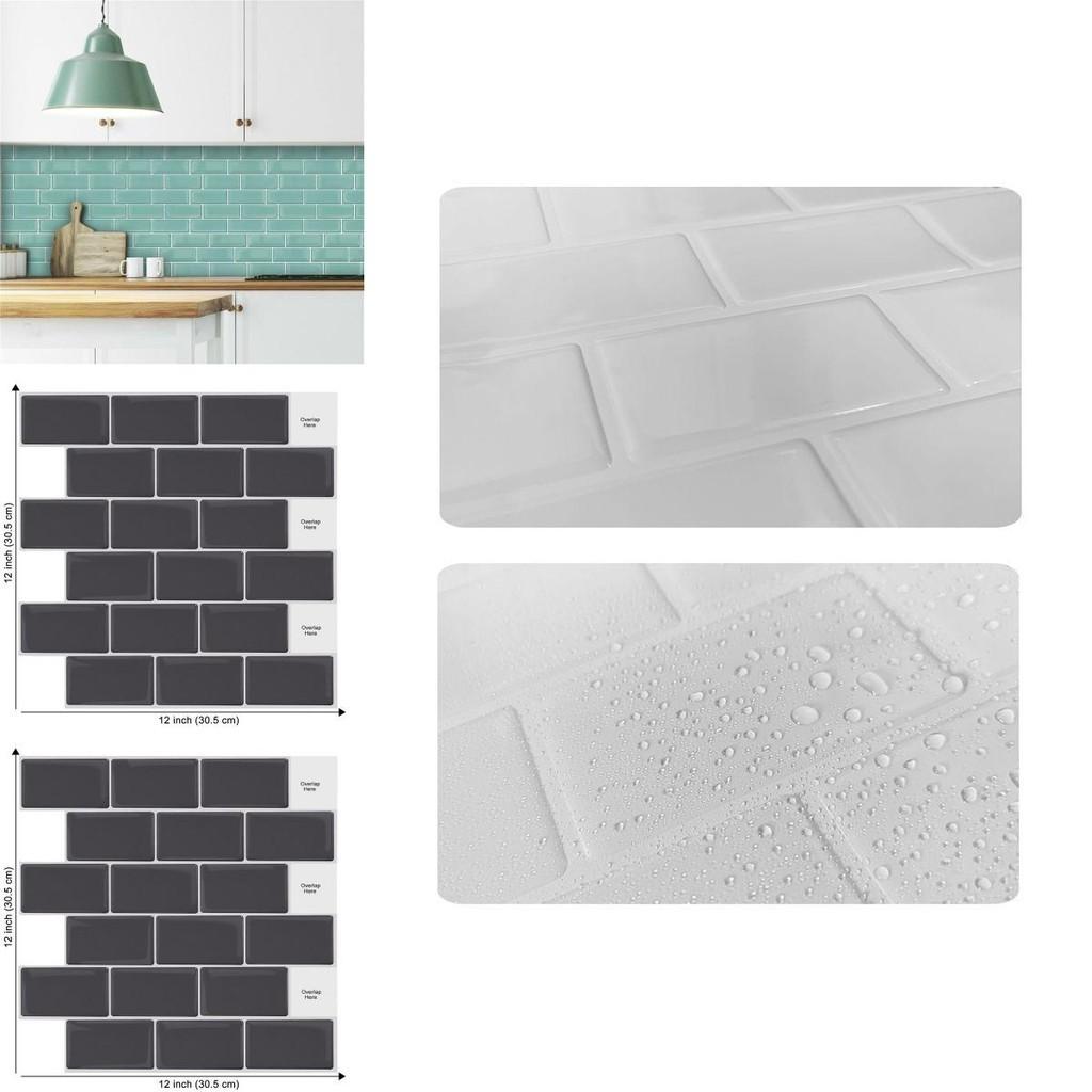 Vibrant 3d Self Adhesive Sticker Kitchen Tile Backsplash For Bathroom Wall Art