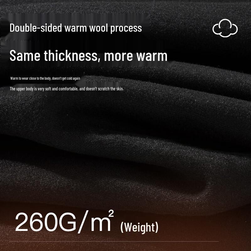 Jeanswest Men's Fleece-Lined Thermal Mock Neck Long Sleeve T-Shirt