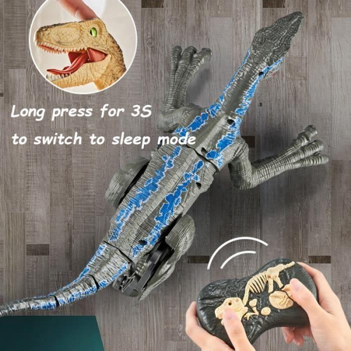 RC dinosaurus simulácia 2 4Ghz velociraptor inteligentné diaľkové ovládanie hračka dinosaura s LED svetlom 2022
