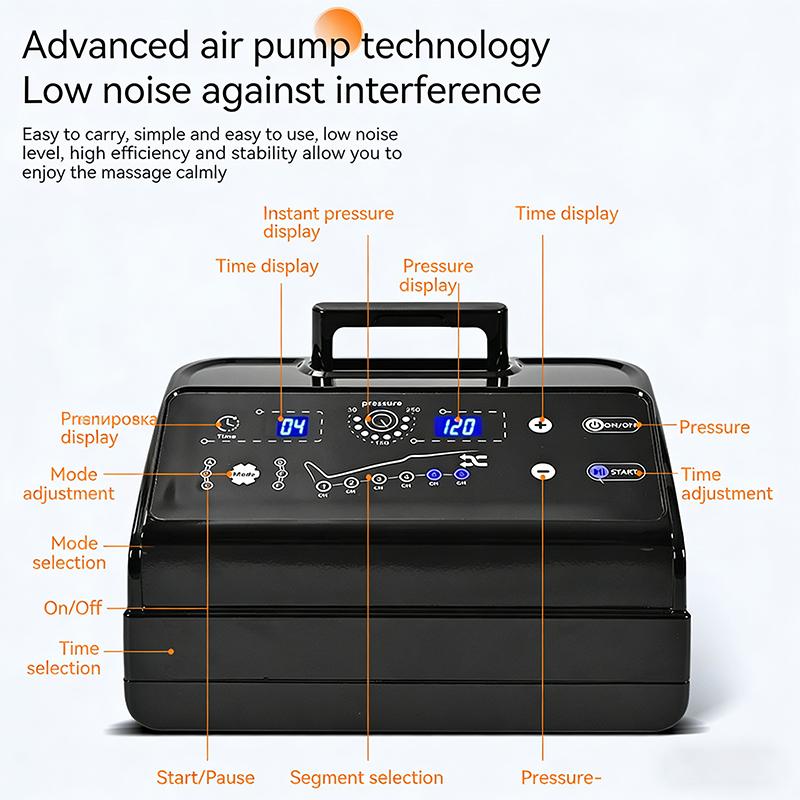 Professional 6 Cavity Air Pressure Massager Six Modes Full Body Massager Promote Blood Circulation Lymphatic Drainage Device