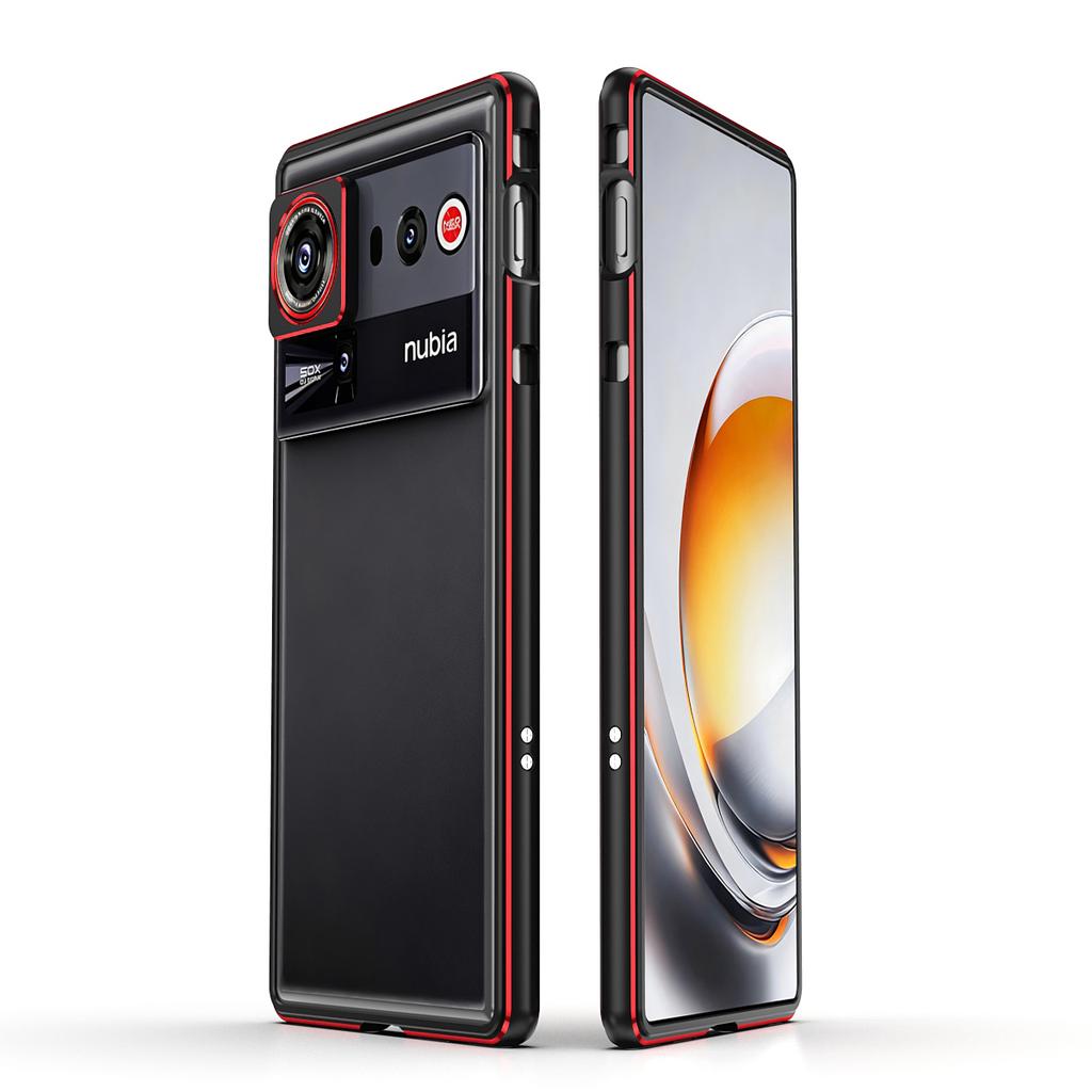 For ZTE Nubia Z80 Ultra 5G Bumper Case Metal Frame Phone Cover with Camera Lens Guard