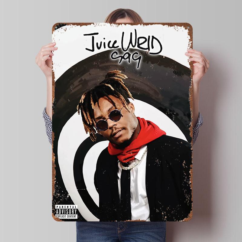 

Juice WRLD 999 Metal Poster Customized Wall Art Retro Vintage Tinplate Signs for Decoration Living Room Decor Men Wand Deko Home 7.9x11.8In(20x30cm)