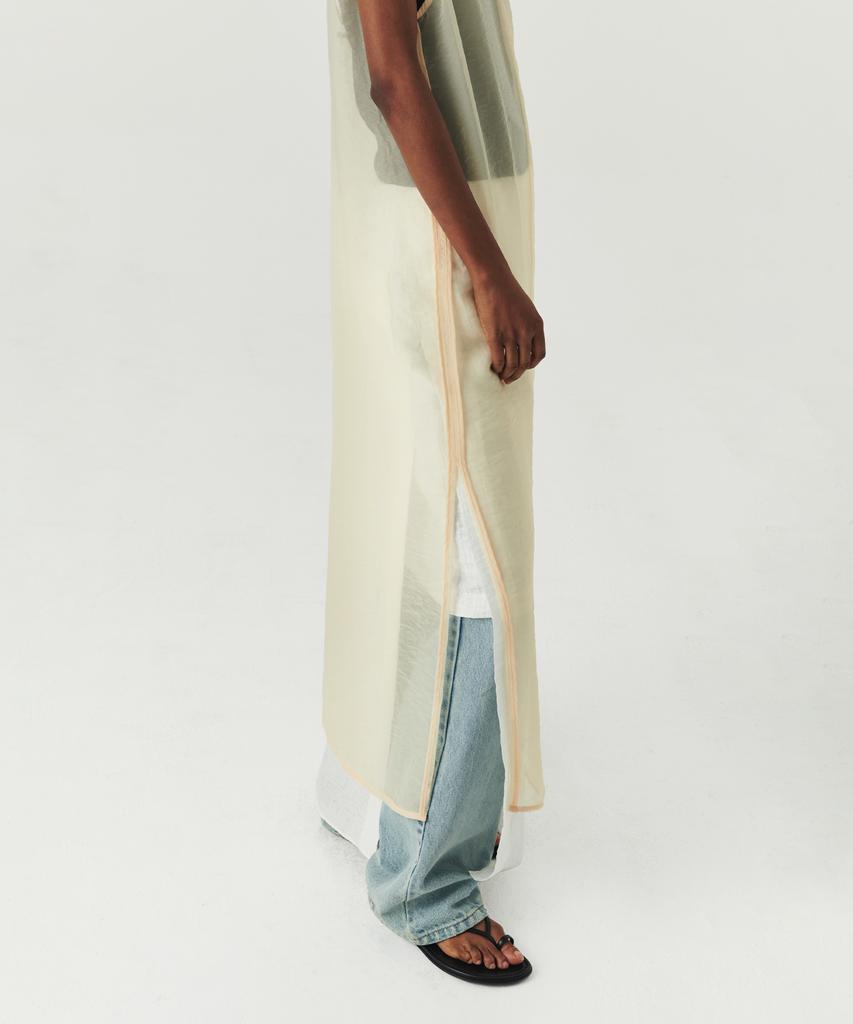 Leuba Sheer Layered Maxi Dress - Butter Cream