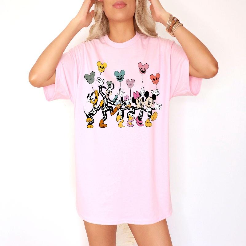 202526 Summer Fashion Mickey Tshirt Y2k Minnie Mouse Hat Printed 100 cotton printed Tshirt Womens Loose Disney Tshirt