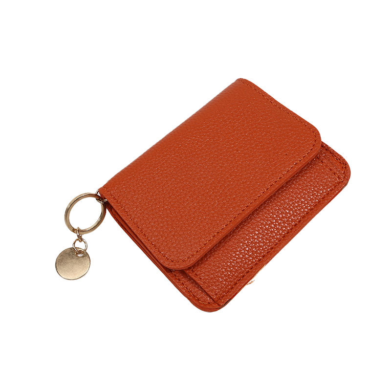 Minimalist Wallet Vintage Solid Color Short Wallet, Portable Bifold Coin Purse, Women s Credit Card Holder with Snap