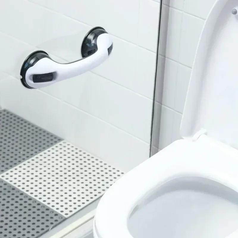 Toilet Safe Grab Anti Slip Elderly Safety Helping Handle Shower Handle Support Bathroom Bar Vacuum Sucker Handrail