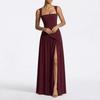 2026 Women's Clothing Fashionable Temperament Pure Color Pleated Split Dress