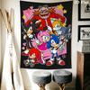 Hedgehog Sonic Cruise Wall Hanging Printed Fabric Blanket Decorative Tapestries for Bedroom Living Room Home Decor