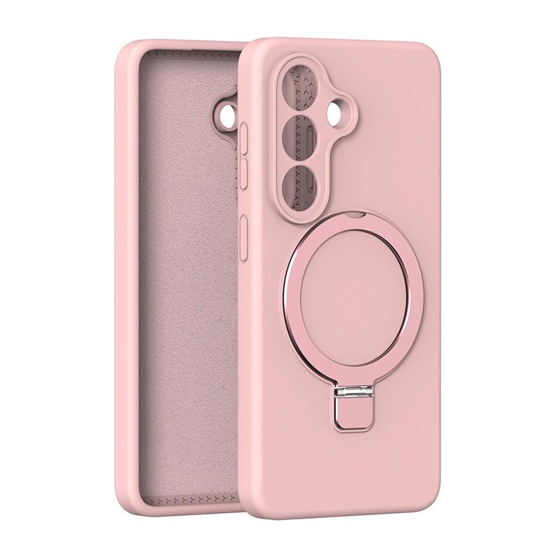 Liquid Silicone Mobile Phone Case Is Suitable for Samsung S26 Magnetic Suction Bracket Mobile Phone Case S26plus All-inclusive Anti-drop Case