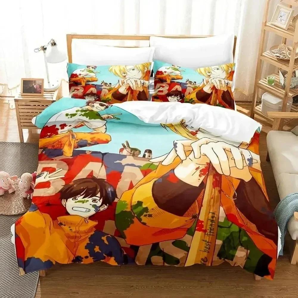 Luxury New 3D Print Anime Banana Fish Bedding Set Duvet Cover Bed Set Quilt Cover Pillowcase Queen Size Boys Adult Bedding Set