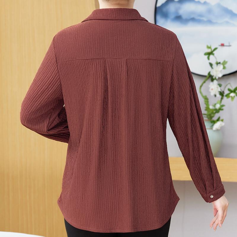 Plus Size 3XL-8XL Oversize Elegant Blouses for Women Tops Loose Long Sleeve Shirt Vintage Clothes