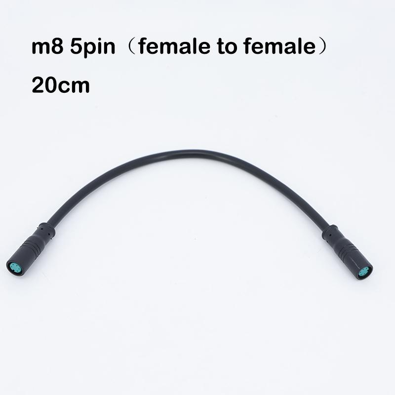 0.3m 0.5m 8mm M8 2 3 5 Pin Sensor Male Female To Male Female Ebike Connector Cable Butt Joint Electric Bicycle Waterproof Wire