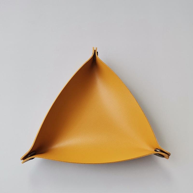 PU Leather Basket Hallway Desktop Storage Dining Tray Cosmetic Leather Tray Box Creative Jewelry Sundries Key Storage