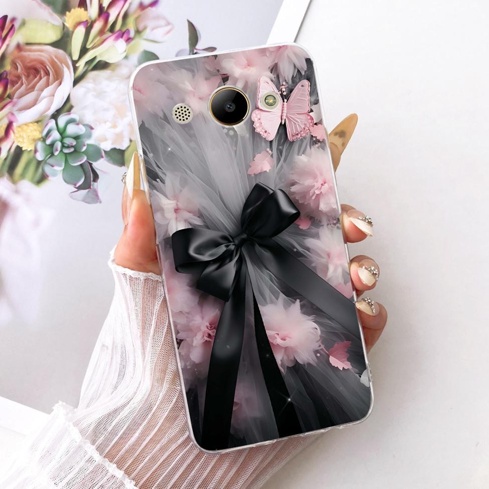 Casing For Huawei Y3 2018 Cover For Huawei Y3 2017 Case Aesthetic Luxury Cute Cat Fashion Butterfly Funny Painted Casing