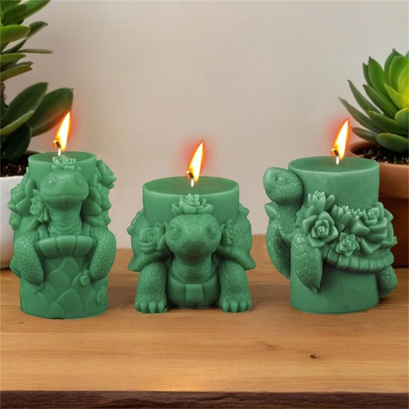 Sea Creature Silicone Mold 3D Tortoise Statue Silicone Candle Molds for Handmade Candle Soap Epoxy Resin Silicone Molds