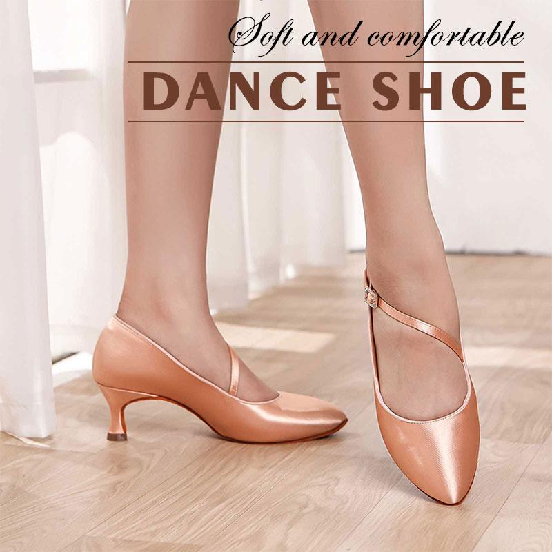 Adult Womens Modern Dance Shoes Adult Women High Heels Silk Waltz Latin International Standard Dance Shoes