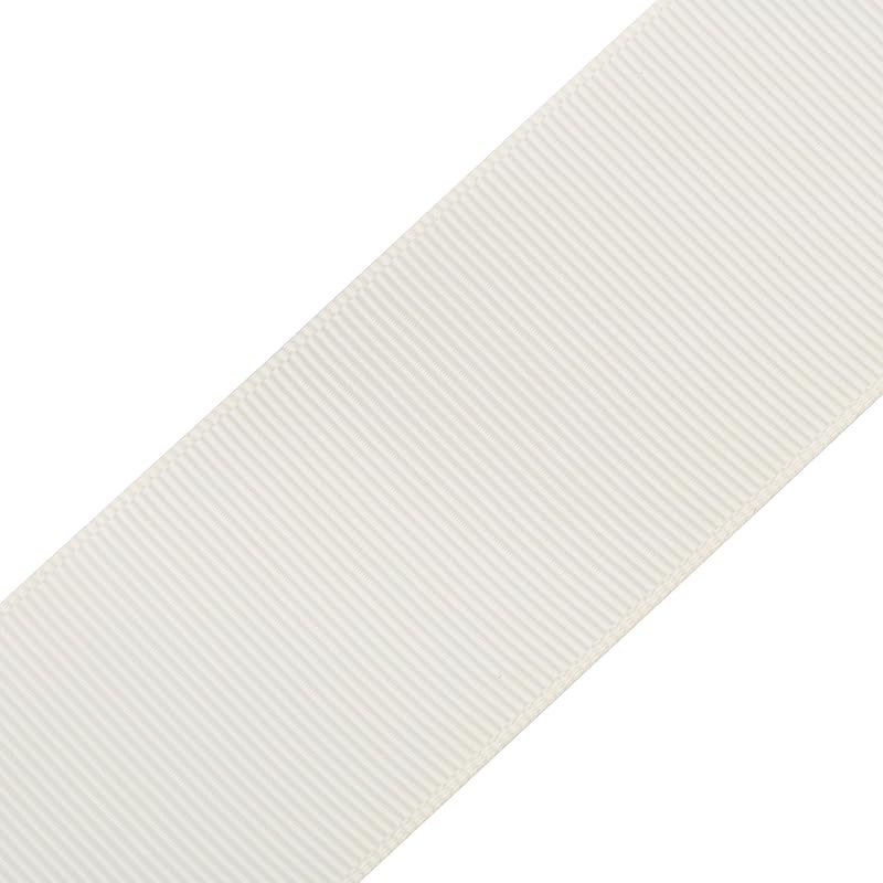 [Tekdeere]Width 38mm Solid Ivory Grosgrain Ribbon, Perfect for Gift Wrapping, Sewing, Hair Accessories, Wedding Decorations - 91m/roll