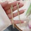1 Pair of Luxurious Snake Tassel Pendant Earrings for Women, Gold Long Tassel Earrings, Fashionable Party Women's Aesthetic Jewelry