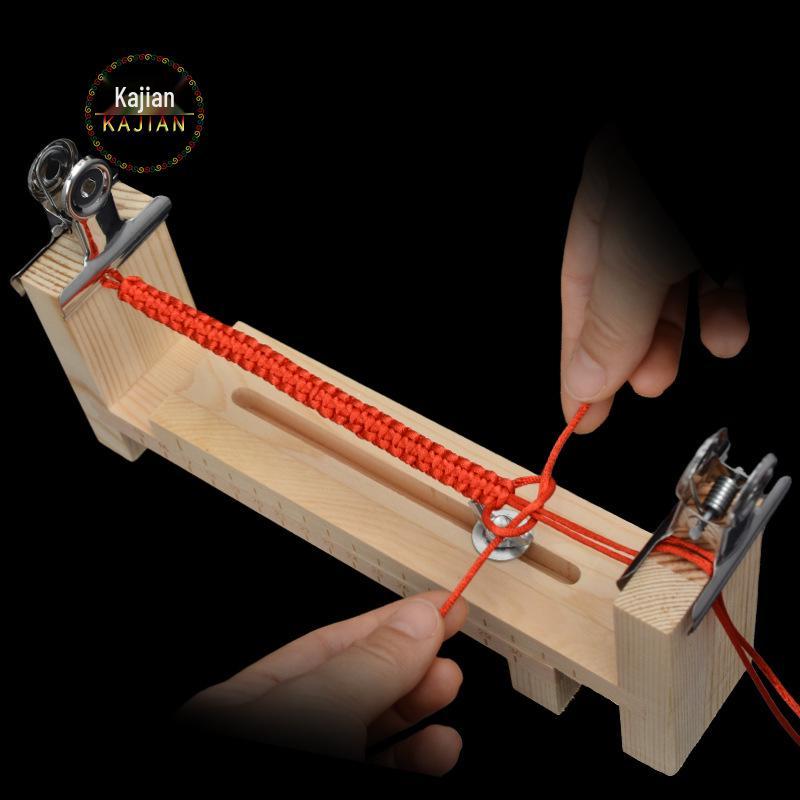 Upgraded Wooden Hand Rope Braiding Tool - Reinforced Frame for Bracelet Weaving