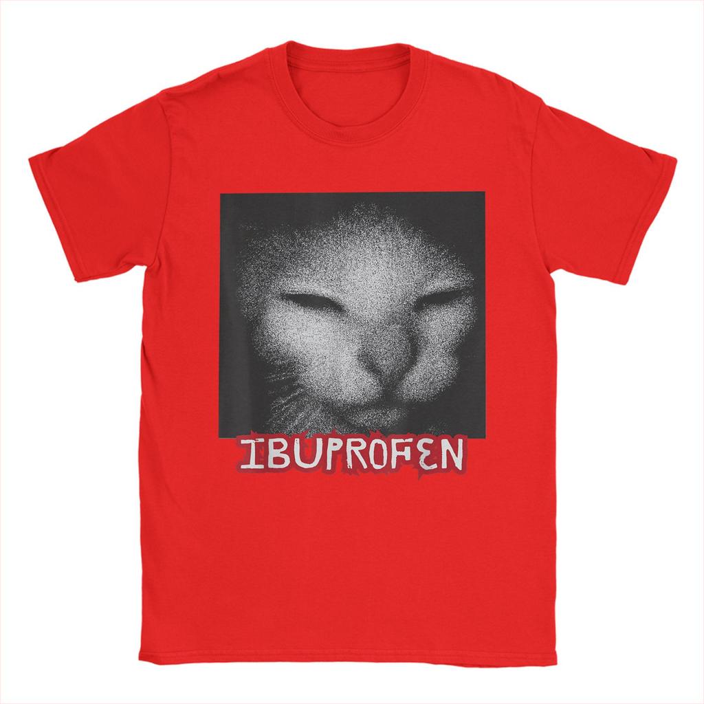 Harajuku T-Shirt Ibuprofen Funny Cat Meme Unhinged Cringe T-Shirts Novelty Tee Shirt for Mens Summer Y2K Short Sleeve Clothing